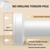 Belineu Tension Curtain Rods No Drilling Aluminium Shower Curtain Pole Divider Rod 1in Diameter 20-31in 43-79in 63-98in 83-118in (Color : Green, Size : 210-300cm/83-118in) view 2