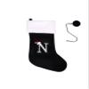 infleesh 20 Inches Monogrammed Christmas Stockings with Letters,Super Soft Christmas Stockings Large Monogram Stockings Red Letter Stockings for Christmas Holiday Xmas Gift view 1
