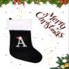 infleesh 20 Inches Monogrammed Christmas Stockings with Letters,Super Soft Christmas Stockings Large Monogram Stockings Red Letter Stockings for Christmas Holiday Xmas Gift view 2