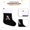 infleesh 20 Inches Monogrammed Christmas Stockings with Letters,Super Soft Christmas Stockings Large Monogram Stockings Red Letter Stockings for Christmas Holiday Xmas Gift view 3
