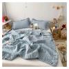 ADovz Korean Ruffles Quilted Summer Blanket Princess Pleated Solid Queen Quilts Soft Skin-Friendly Thin Comforter Set or Single Quilt,Bed Sheets view 1