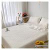 ADovz Korean Ruffles Quilted Summer Blanket Princess Pleated Solid Queen Quilts Soft Skin-Friendly Thin Comforter Set or Single Quilt,Bed Sheets view 4