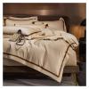 ADovz Hotel Gray Duvet Cover Set 4Pcs 1000TC Long Staple Cotton Ultra Soft Bedding Set Bed Sheet Pillowcases Double Queen King 4Pcs,Bed Sheets view 1