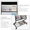 Tongmo Floor-Standing Magazine Rack 4-Layer with Wheels, Brochure Display Stand, High-hardness metal for Office,Exhibitions, and Any Organization Requiring Information Display (black) view 3