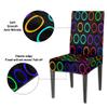bisibuy Circles Dining Chair Covers Stretch Colorful Dining Room Chair Covers Set of 2 Parsons Chair Slipcovers Protector for Dining Room, Kitchen, Ceremony, Banquet view 3