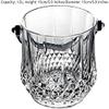 EDCWDTYYEC Crystal Glass Ice Bucket with Handle1L Lead-Free Carving Ice Buckets Champagne Bucket TransparentKeep Ice Frozen Longer Bucket view 2