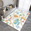 BOWESI Area Rugs 3x4ft, Early Childhood Education Cartoon Animals Kids Bedroom Rug, Zoo Winding Road Bedside Rug Rugged Non Slip for Cafe Living Room Under Table Boys Room Decor view 3