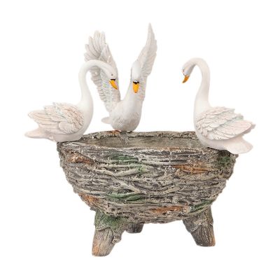GRFIT Garden Water Fountain Garden Swan Ornaments Flower Pots, Garden Landscaping, Fountain Water Ornaments, Patio Patio Ornaments Outdoor Freestanding Fountains (Color : A)