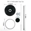 30 oz Tumbler Lid, Leak Proof Magnetic Lid, Spill Proof Straw Lid, Replacement Lid for 30 oz Straw Mug, Replacement Magnetic Lid (Black), MKDR-01A view 2