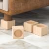 Furniture Legs,Niture Raiser Set of 4 Natural Solid Wood Bed Raisers Elephant Foot Bed Riser Coffee Table Dining Table Support Legs for Sofa Chair Table Wooden Block/8 * 5Cm view 2