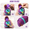 2pcs Water Bottle Top Lid Compatible with Owala FreeSip 24oz 32oz, Sealing Parts Replacement Stopper Silicone Plug Accessories for Owala Free Sip 19/24/32/40oz Seal Gasket Bottle Cap Mouth (Purple) view 3