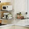 Wall Mounted Microwave Storage Rack, 50/55cm Multifunctional Kitchen Oven Spice Bracket(50cm/20inch) view 3