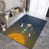 BOWESI Area Rugs 4x5ft, Cartoon Planet Kids Play Rug, Children's Starry Space Throw Rugs Bedroom Soft for Coffee Shop Living Room Under Table Game Room view 3