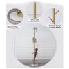 RIEONA Coat Rack with Umbrella Holder, Floor Standing Metal Tree Stand, Metal Self-Standing Coat Rack and Umbrella Stand for Living Room Bedroom Office (Color : Gold+white) view 2