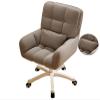 ABBNIA Computer Chair Desk Sedentary Backrest Swivel Home Girls Bedroom Makeup Office with Wheels Height Adjustable Work Chair with Same Colour Pillow/White (Gray), Grey view 1