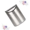 MAGICLULU 1pc Compact Stainless Steel Trash Can for Desk Elegant Garbage Bin for Home Office Bathroom and Kitchen Use Stylish Wastebasket Easy to Carry Resistant view 2