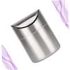 MAGICLULU 1pc Compact Stainless Steel Trash Can for Desk Elegant Garbage Bin for Home Office Bathroom and Kitchen Use Stylish Wastebasket Easy to Carry Resistant view 4