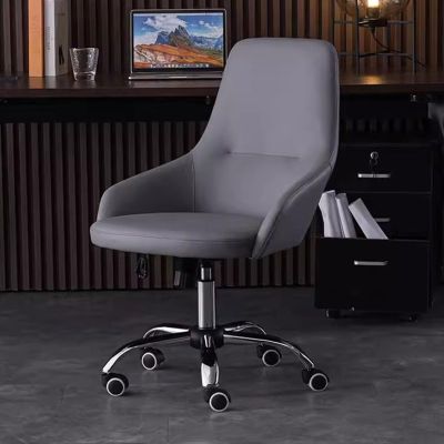ABBNIA Swivel Office Chair with Wheels Padded Desk Chair,Adjustable Height/Tilt,Task Computer Chair Chairs,Steel Five-Star Foot Base,High Back Home Office Chairs/Blue/Size (K Grey Size)