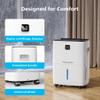 5500 Sq. Ft Dehumidifier for Basement with Drain Hose, VEAGASO 80 Pints Dehumidifiers for Home Large Room Bathroom with Water Tank, Intelligent Humidity Control, Auto Defrost, 24H Timer, Child Lock view 3