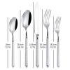 Hammered Handle Silverware Set for 8 Flatware Stainless Steel Exquisite Utensil Sets Cutlery Set for Home Kitchen Hotel Restaurant Mirror Polished Dishwasher Safe view 2