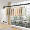 Belineu Extendable Curtain Poles Shower Curtain Rail Heavy Duty Tension Rods For Curtains No Drilling Divider Rod Diameter 33 Mm 1Pcs (Color : White, Size : 3.0~4.0m/118~157in) view 1
