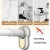 Belineu Extendable Curtain Poles Shower Curtain Rail Heavy Duty Tension Rods For Curtains No Drilling Divider Rod Diameter 33 Mm 1Pcs (Color : White, Size : 3.0~4.0m/118~157in) view 3