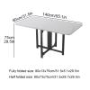 Modern Folding Dining Table,Extendable Drop Leaf Folding Dining Table,Multifunction Expandable Table with Adjustable Foot Pads,Carbon Steel Frame Structure,for Kitchen,Bedroom,Living Room (Colo view 2