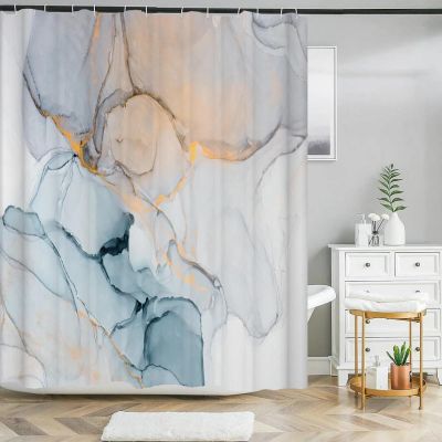 HNBFKD Modern Abstract Art Marble Printed Shower Curtain Home Decorative Bathroom Curtain Waterproof Shower Curtain with Hook 71x79in(WxH)/180x200cm