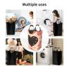 Laundry Basket Freestanding Laundry Hamper Happy Valentine's Day card Collapsible Clothes Baskets Waterproof Tall Dirty Clothes Hamper for Dorm Bathroom Laundry Room Storage Washing Bin view 4