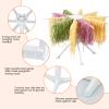 2Pcs Household Noodle Stander with 6 Long Handles Food Grade ABS Detachable Noodle Dryer Rack Homemade Fresh Spaghetti Stand Dryer Noodle Hanger Pasta Drying Rack Noodle Drying Stand for Kitchen view 3