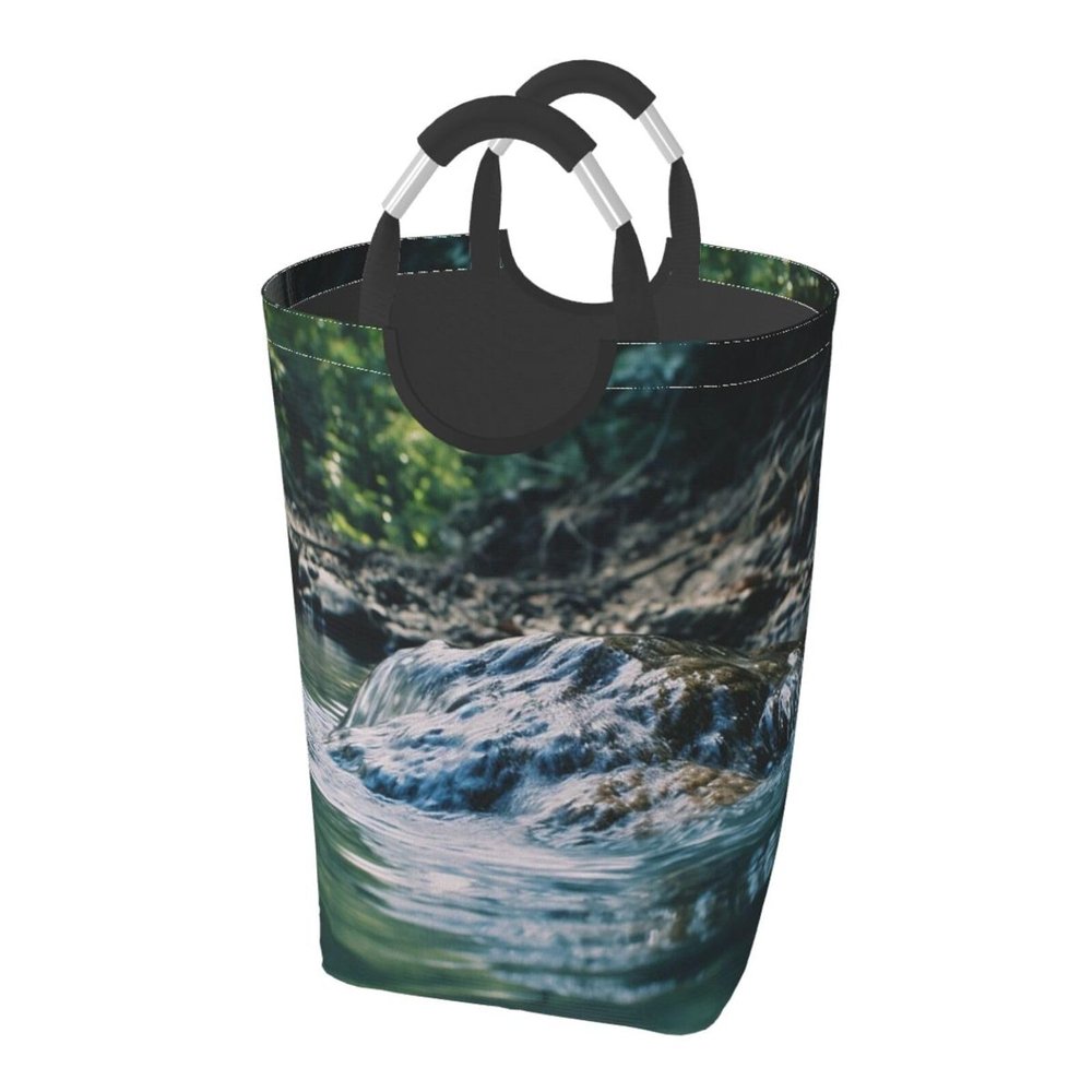 Laundry Basket Freestanding Laundry Hamper Sates of Water Collapsible Clothes Baskets Waterproof Tall Dirty Clothes Hamper for Dorm Bathroom Laundry Room Storage Washing Bin
