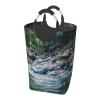 Laundry Basket Freestanding Laundry Hamper Sates of Water Collapsible Clothes Baskets Waterproof Tall Dirty Clothes Hamper for Dorm Bathroom Laundry Room Storage Washing Bin view 1