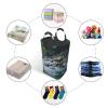 Laundry Basket Freestanding Laundry Hamper Sates of Water Collapsible Clothes Baskets Waterproof Tall Dirty Clothes Hamper for Dorm Bathroom Laundry Room Storage Washing Bin view 2