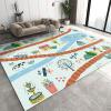 BOWESI Area Rugs 3x4ft, Country Barn Medieval Painting Style Kids Bedroom Rug, Child Farm Windmill Animals Bedside Rug Rugged Non Slip for Cafe Living Room Under Table Boys Room Decor view 1