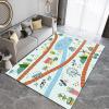 BOWESI Area Rugs 3x4ft, Country Barn Medieval Painting Style Kids Bedroom Rug, Child Farm Windmill Animals Bedside Rug Rugged Non Slip for Cafe Living Room Under Table Boys Room Decor view 3