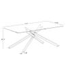 Mcltopz Glass Coffee Table, 47.2" Modern Rectangular Center Table, Clear Coffee Table Cocktail Accent Table with Tempered Glass Tabletop and Black Metal Legs for Living Room Home Office view 3