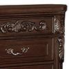 Maykoosh Modern Minimalism 30" 3-Drawer Engraved Wooden Nightstand - Brown Finish, Stylish Storage Solution for Bedroom Essentials and Decor! view 3