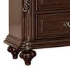 Maykoosh Modern Minimalism 30" 3-Drawer Engraved Wooden Nightstand - Brown Finish, Stylish Storage Solution for Bedroom Essentials and Decor! view 4