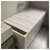 Bathtub Tray Folding Bathtub Cover Bath Shelf, Adjustable Storage Rack Dust-Proof Board Insulation Cover, 0.6cm Thickness PVC Shutter Bath Lid Bathtub Tray, 22 Sizes Multifunctional (Color : White, view 1