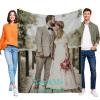 Esthqetic Custom Blanket with 1 Photo,Personlized Picture Throws Blankets Gifts for Wedding Valentines,Mothers,Birthday Day Customized Gifts for Women,Couples,Wife,Husband,mom,dad,him,her view 1