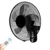 WUHUQN Wall Mounted Fan, Restaurant Industrial Moving Head Fan, with Remote Control, Super Quiet Adjustable Air Speed, Electric Fan for Home and Office, Black view 1
