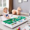 3 in 1 Construction Play Table Compatible with Lego, Game Table with Block Board and Train Car, Rolling Game Table with Locking Wheels and Storage Space, Suitable for Storing Under Bed or Sofa (White) view 2