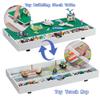 3 in 1 Construction Play Table Compatible with Lego, Game Table with Block Board and Train Car, Rolling Game Table with Locking Wheels and Storage Space, Suitable for Storing Under Bed or Sofa (White) view 4