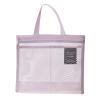 Mesh Toiletry Bag with Portable Handle Zipper Quick Drying Heavy Duty Large Capacity Shower Travel Makeup Organizer Bag for Bathroom, Travel, Swimming, Gym, Camping, College Dorms, Beach Purple view 1