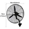 WUHUQN Wall Fan Outdoor Industrial Wall Mounted Fan,Heavy Duty Quiet Electric Fan 3-Speed Adjustable Tilt Commercial Oscillating High-Velocity Black 55cm,65cm,75cm view 2