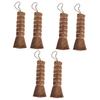 NOLITOY 6pcs Large Tea Tray Cleaning Brush Set Handmade Soft Bristle for Efficient Tea Room Maintenance for Kitchen and Use Space-Saving Design Convenient Storage Lanyard view 1