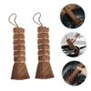NOLITOY 6pcs Large Tea Tray Cleaning Brush Set Handmade Soft Bristle for Efficient Tea Room Maintenance for Kitchen and Use Space-Saving Design Convenient Storage Lanyard view 2