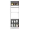 Madesa Hazel 2 Door Pantry Kitchen Storage Cabinet with Horizontal Door and 3 Shelves 89 Inch Wooden Modern Organization Unit - White view 3