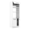 Madesa Hazel 2 Door Pantry Kitchen Storage Cabinet with Horizontal Door and 3 Shelves 89 Inch Wooden Modern Organization Unit - White view 4