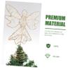 Ciieeo 3pcs Golden Christmas Tree Topper Star Light Led Festival Decor Accessory for Xmas Tree Lightweight and Easy to Install for Holiday Decorations and Festive Atmosphere view 3